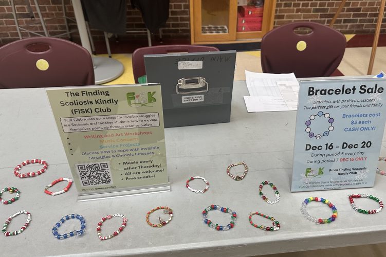 FiSK Club Members Make Bracelets with Positive Messages for Holiday Service Project